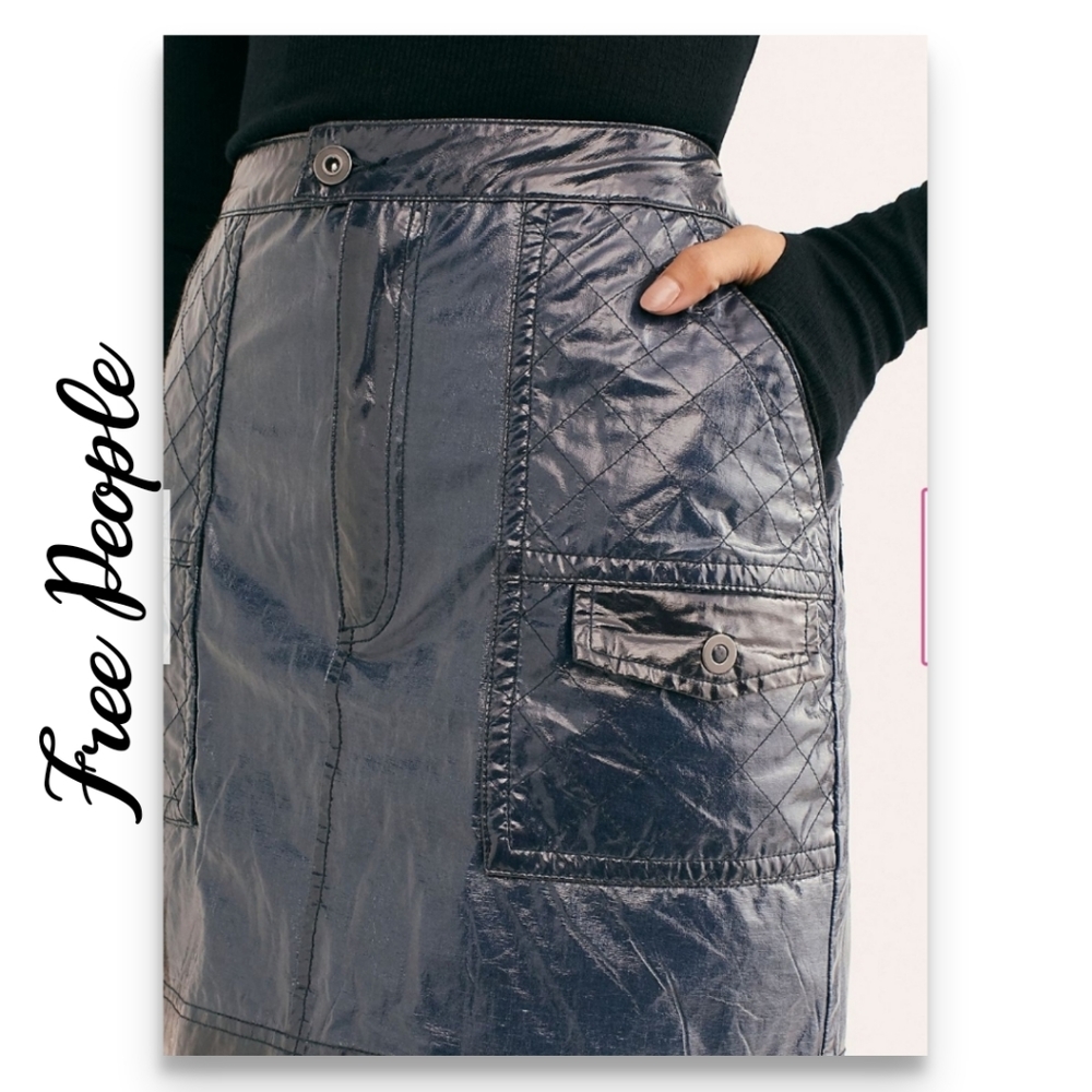 Free People Too Cool For School Quilted Skirt
